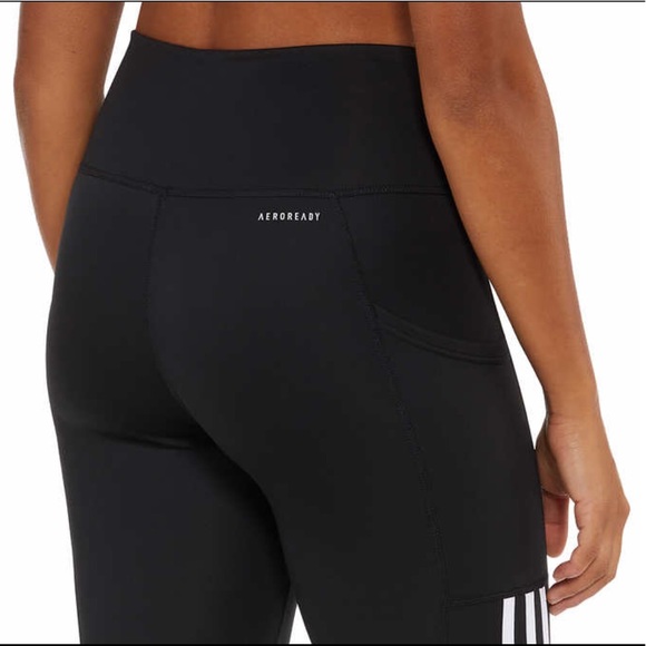 adidas Ladies' 7/8 Active Tight Legging, 3-Stripe - Picture 5 of 14